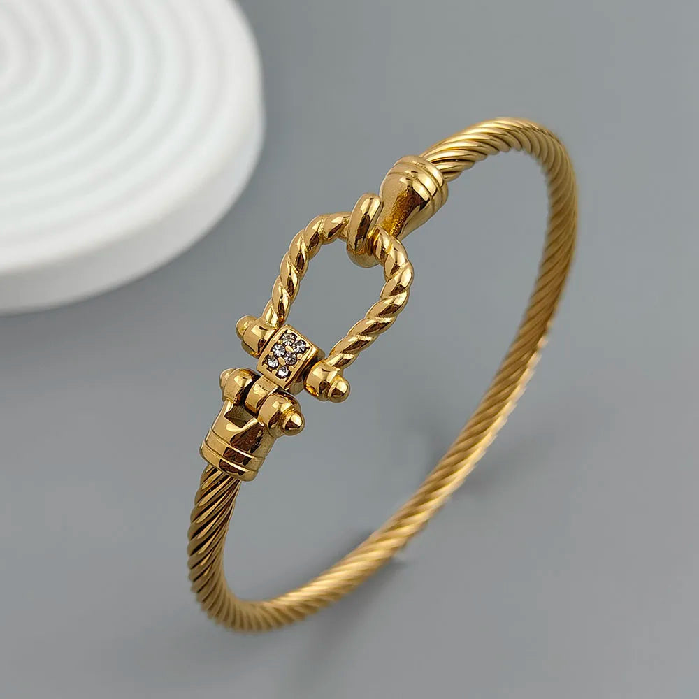 Royal Twist Clasp Bangle