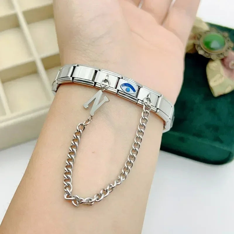 Guardian Link Initial Bracelet
