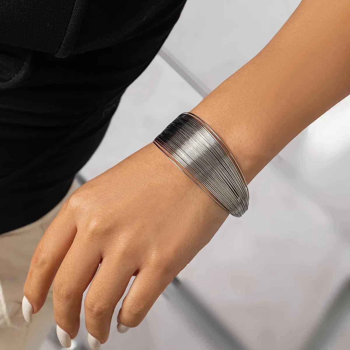 Metallic Harmony Wire Cuff